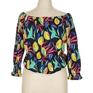 🎈3/$25🎈NWOT Tabitha Brown for Target Lemon Linen Top